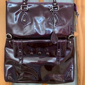 Terrida Patent Leather Eggplant shoulder bag